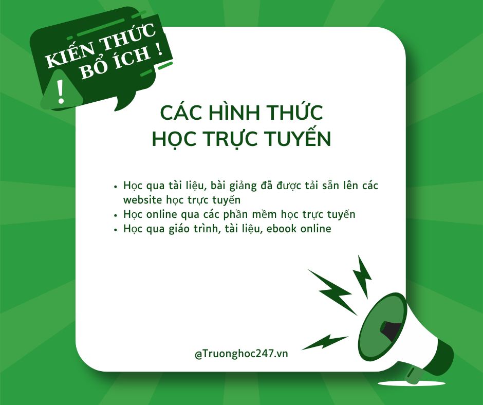 Các Hình Thức Học Trực Tuyến