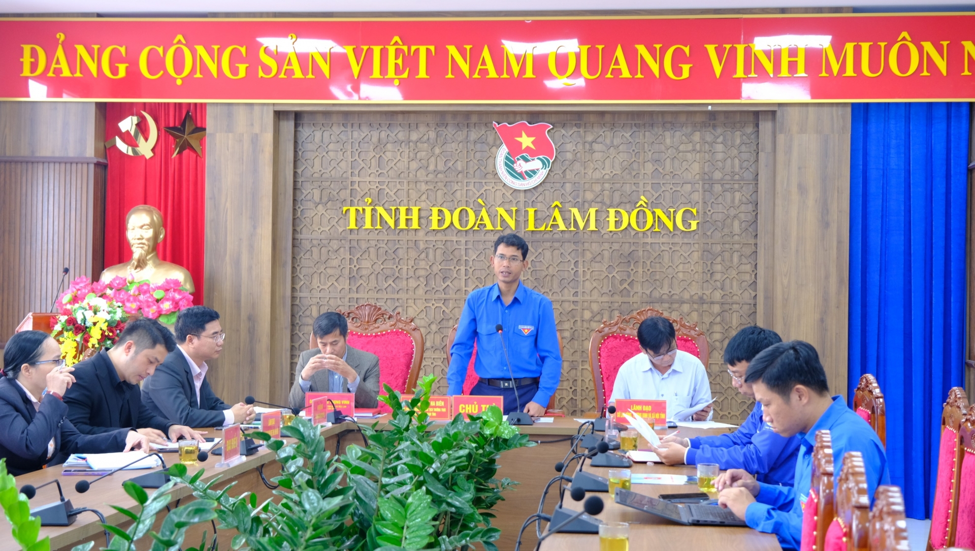 Các Đại Biểu Tham Dự Buổi Tọa Đàm Tại Điểm Cầu Tỉnh Đoàn Lâm Đồng