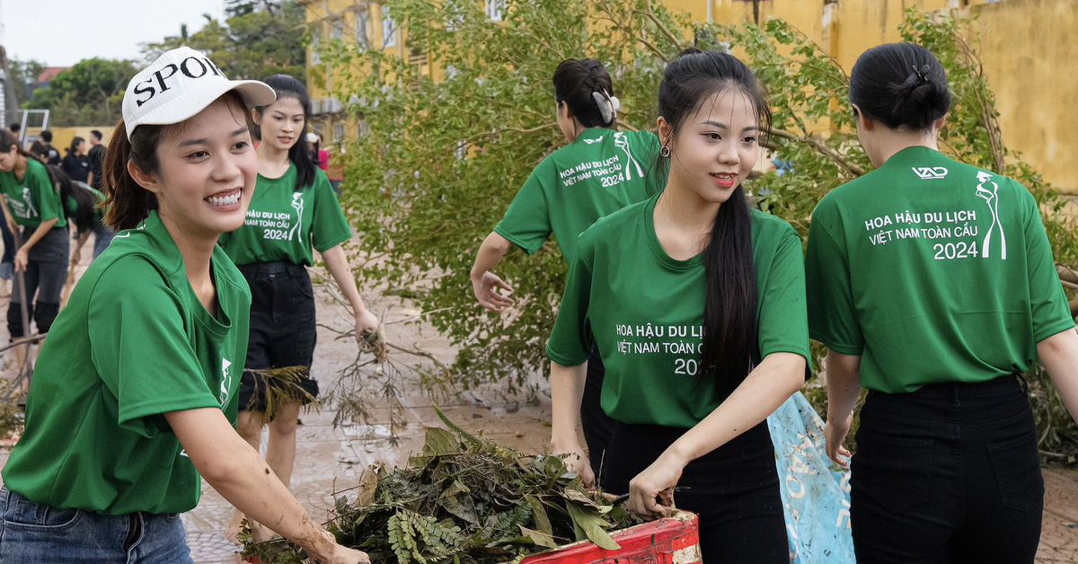 Hoa Hậu Du Lịch Việt Nam Toàn Cầu Tạm Hoãn, 40 Thí Sinh Hỗ Trợ Khắc Phục Hậu Quả Sau Bão Số 3