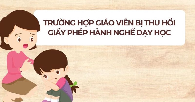 Trường Hợp Giáo Viên Bị Thu Hồi Giấy Phép Hành Nghề Dạy Học