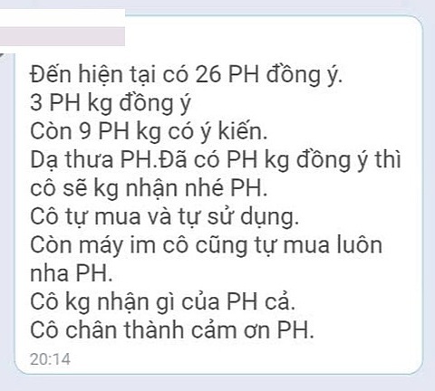 Cô Hồng Thông Báo Không Nhận Tài Trợ Của Phụ Huynh Và Không Soạn Đề Cương Cho Học Sinh. Ảnh: Phụ Huynh Cung Cấp