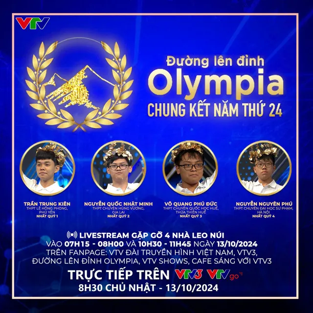 Công Bố Thứ Tự Thi Của 4 Thí Sinh Chung Kết Đường Lên Đỉnh Olympia 2024 - Ảnh 7.